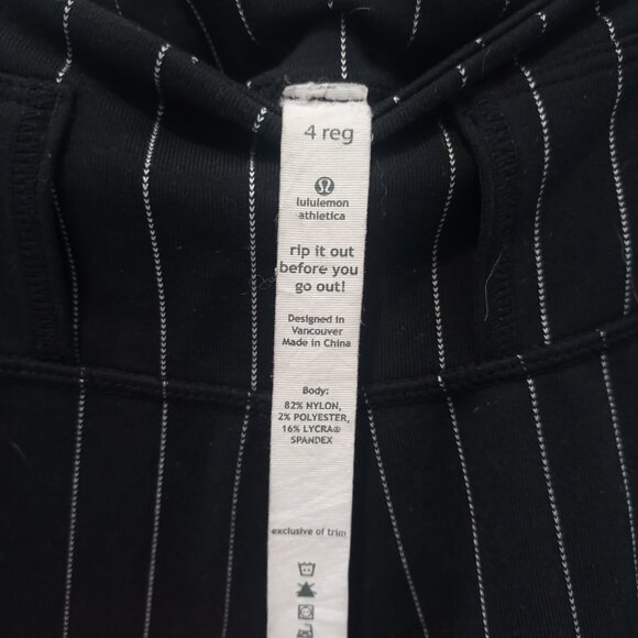 Lululemon straight leg low rise regular length leggings - Sz4 - Picture 3 of 6